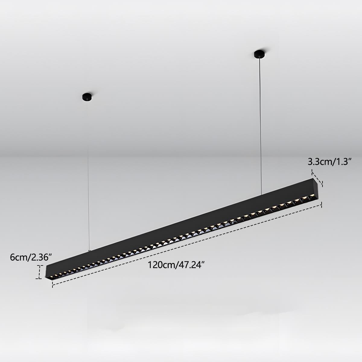 Modern Minimalist Up and Down 2 Way Office Grille LED Long Strip Light