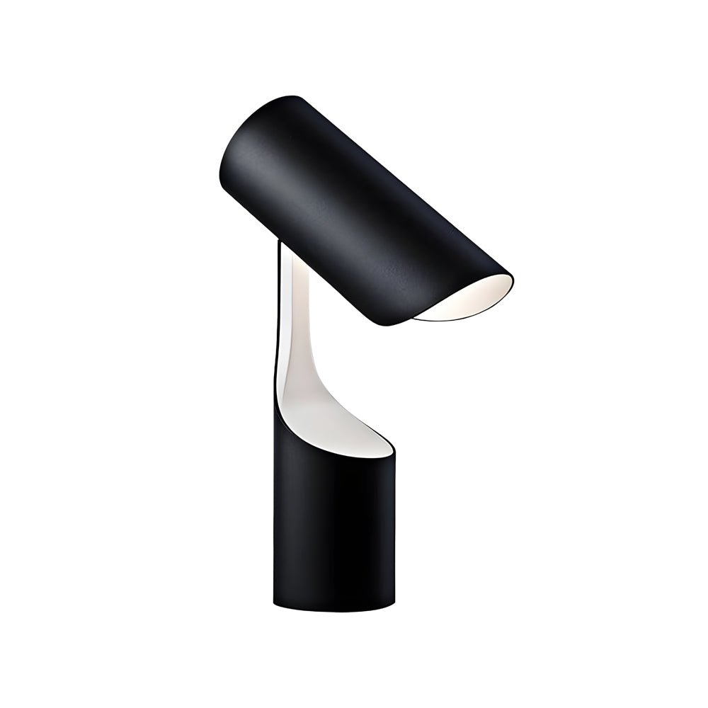 Nordic Black LED Desk Lamp with Adjustable Cylinder Design for Home Office