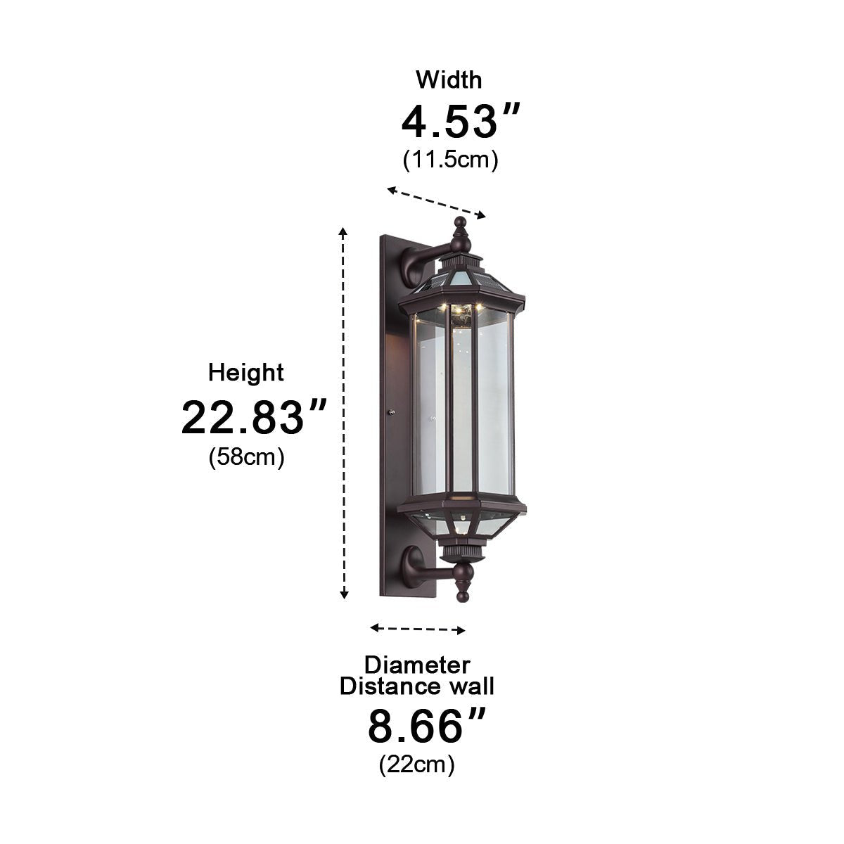 Vintage Cylinder Waterproof Porch Outdoor Wall Light