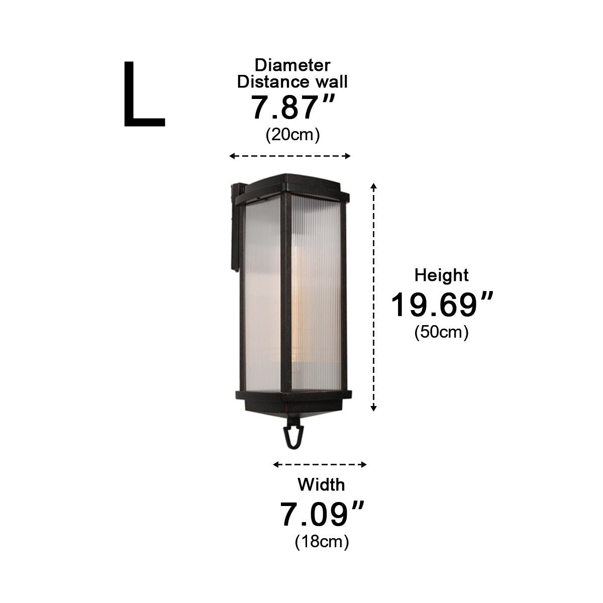 Vintage Waterproof Rectangular Outdoor LED Porch Wall Lights