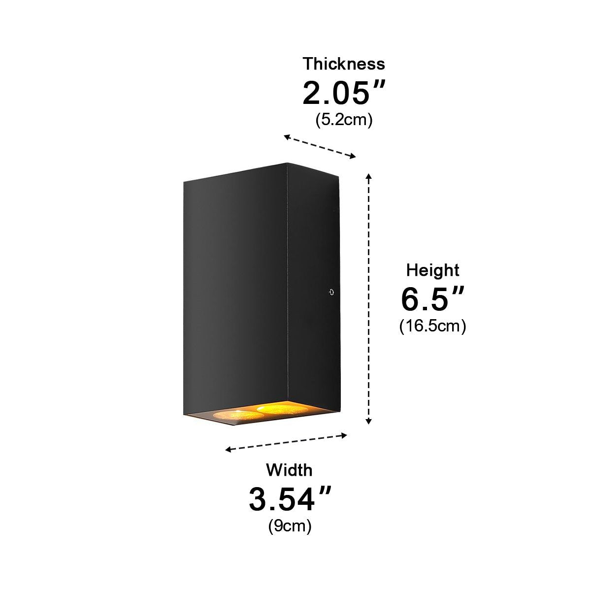 Waterproof Modern Rectangular Up&Down LED Outdoor Wall Washer Lights