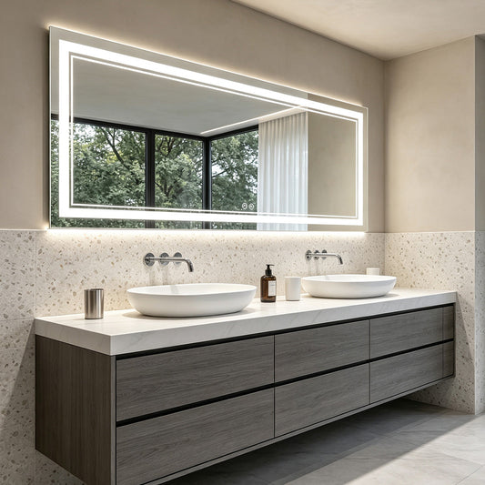 Bathroom Vanity Mirrors with Lights Smart LED Anti-Fog Light