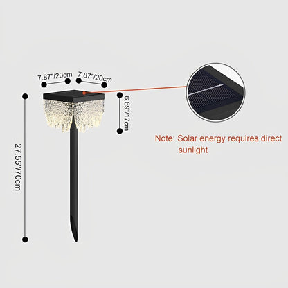 Square Landscape Light - Black Acrylic and Stainless Steel Ground Light for Courtyard and Patio Beds, Sold Single or in 2 to 8-Pack Sets