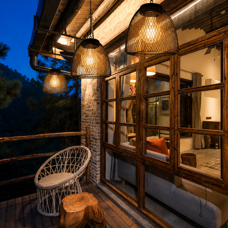 Solar Bamboo Hanging Lantern – Waterproof Outdoor Garden Light product image