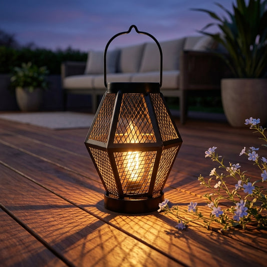 Landscape Lantern Lamp - Black Iron Mesh Solar Light with 0.5W LED and IP65 Rating, in Packs of Two to Forty for Garden, Patio and Borders