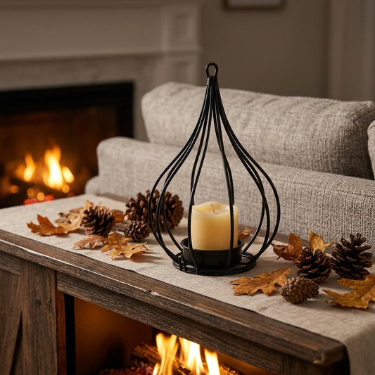 Flickering Solar Candle Lanterns - Glazed Panel Lanterns in 2 or 4 Packs with Cordless Solar Dusk Lighting for Garden Tables and Paths