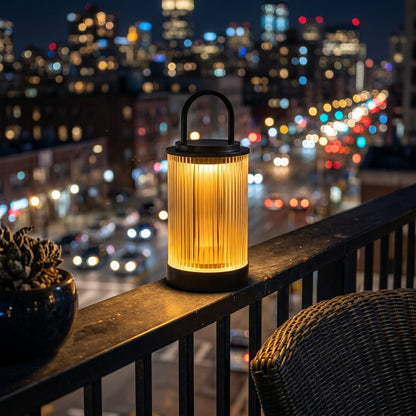 Portable Outdoor Lantern - Stainless Steel 5W Warm LED in Black, Gold or White with Hardwired or Solar Power and 11 or 22 Inch Height