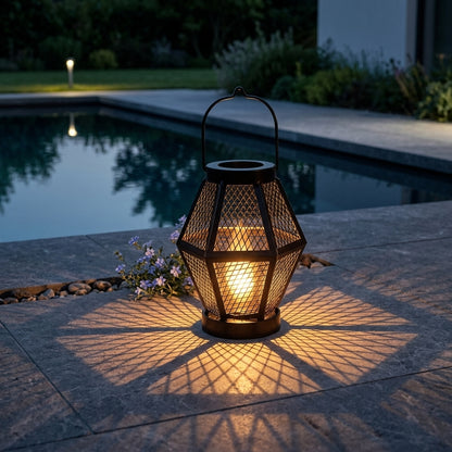 Landscape Lantern Lamp - Black Iron Mesh Solar Light with 0.5W LED and IP65 Rating, in Packs of Two to Forty for Garden, Patio and Borders