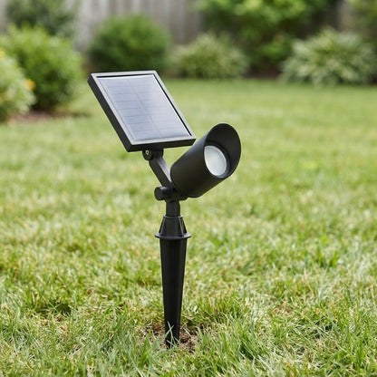 Modern Landscape Light - Flash Gray Aluminum and Glass Tree Uplight with Solar or Hardwired Power for Courtyard Trees and Planting Beds