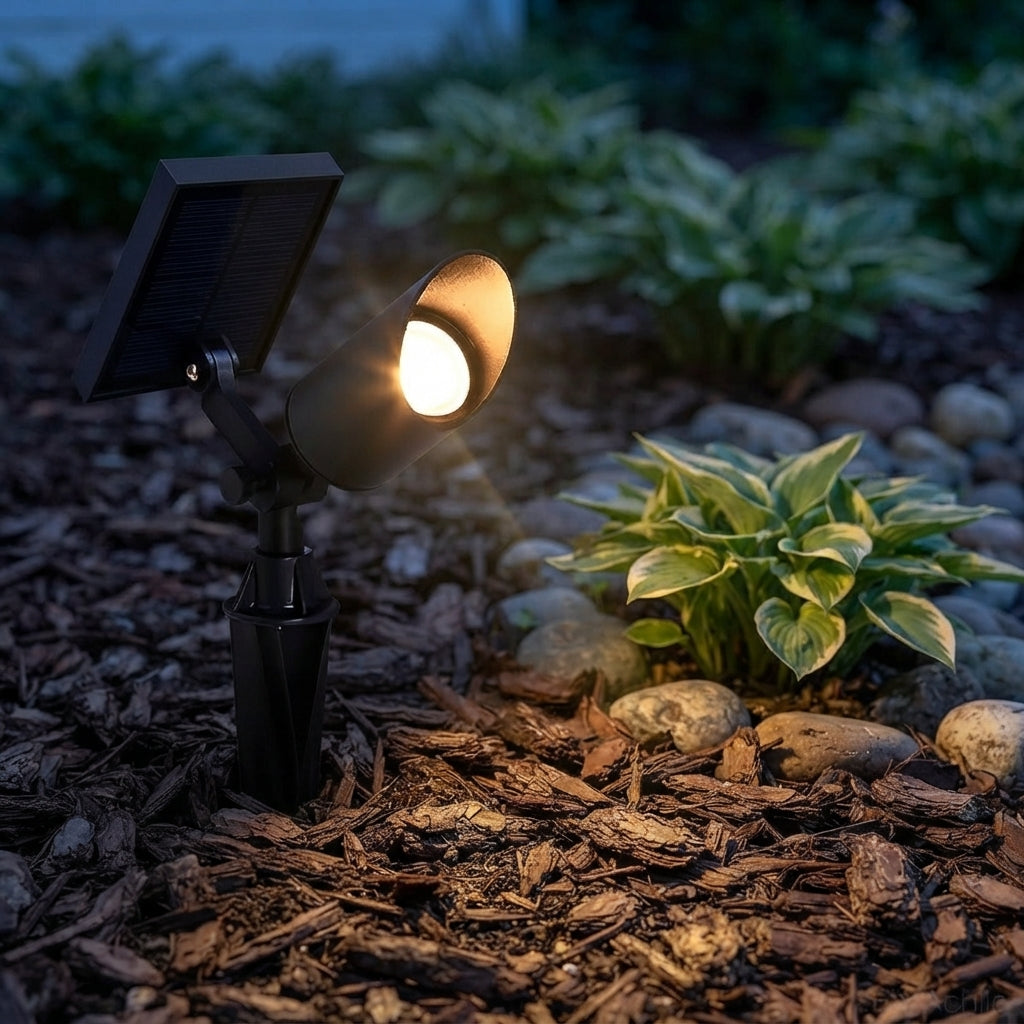 Modern Landscape Light - Flash Gray Aluminum and Glass Tree Uplight with Solar or Hardwired Power for Courtyard Trees and Planting Beds