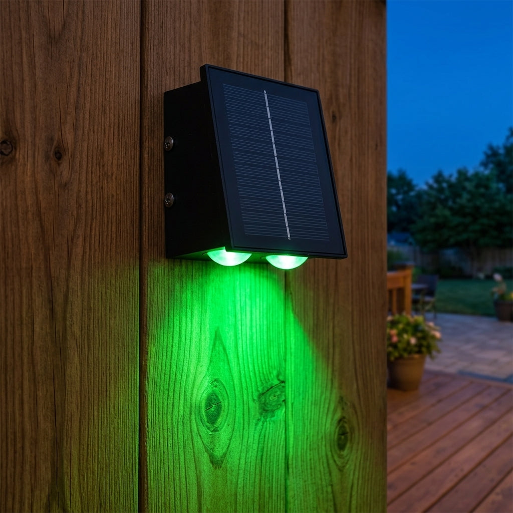 Washer Solar Modern Wall Light - Black Stainless Steel Up, Down or Up and Down Beam Sconce in Warm, Cool White or RGB for Patio Walls