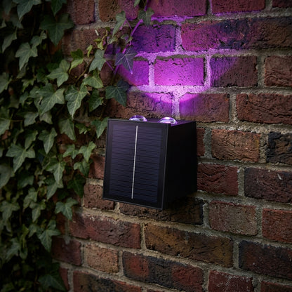Washer Solar Modern Wall Light - Black Stainless Steel Up, Down or Up and Down Beam Sconce in Warm, Cool White or RGB for Patio Walls