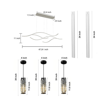 Modern Kitchen Lighting Bundle - Linear, Pendant, Cabinet