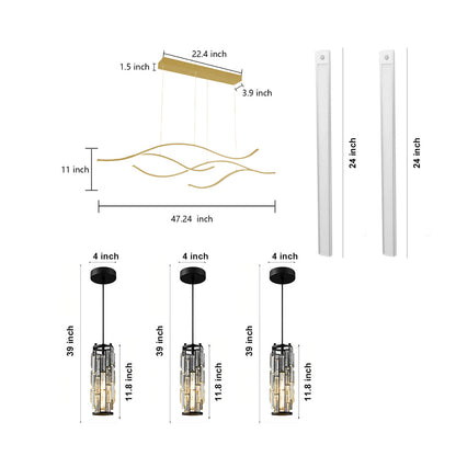 Modern Kitchen Lighting Bundle - Linear, Pendant, Cabinet