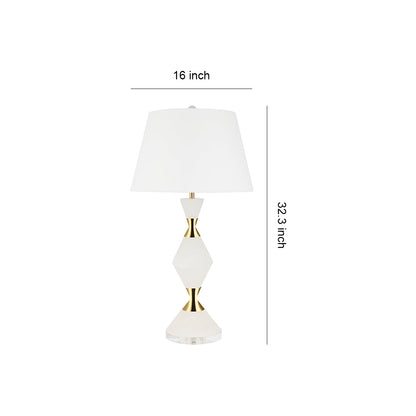 White Contemporary Table Lamps with Gold Details Elegant Lamps