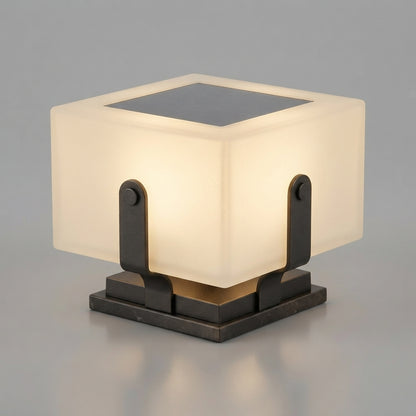 Fence Modern Square Post Light - Black Stainless Steel and PE Lantern in 7.9, 11.8 or 15.7 Inch Widths, Solar or Hardwired, for Courtyards