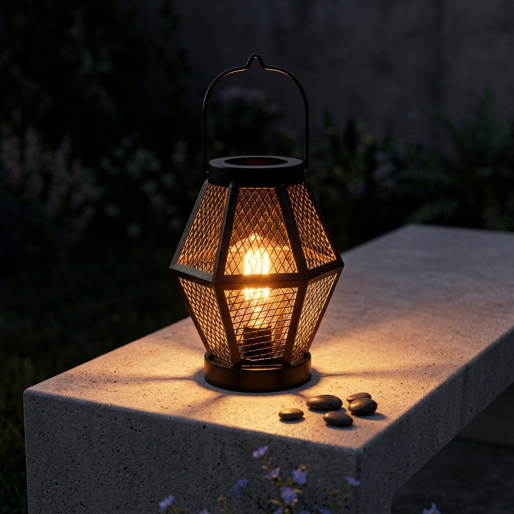 Landscape Lantern Lamp - Black Iron Mesh Solar Light with 0.5W LED and IP65 Rating, in Packs of Two to Forty for Garden, Patio and Borders