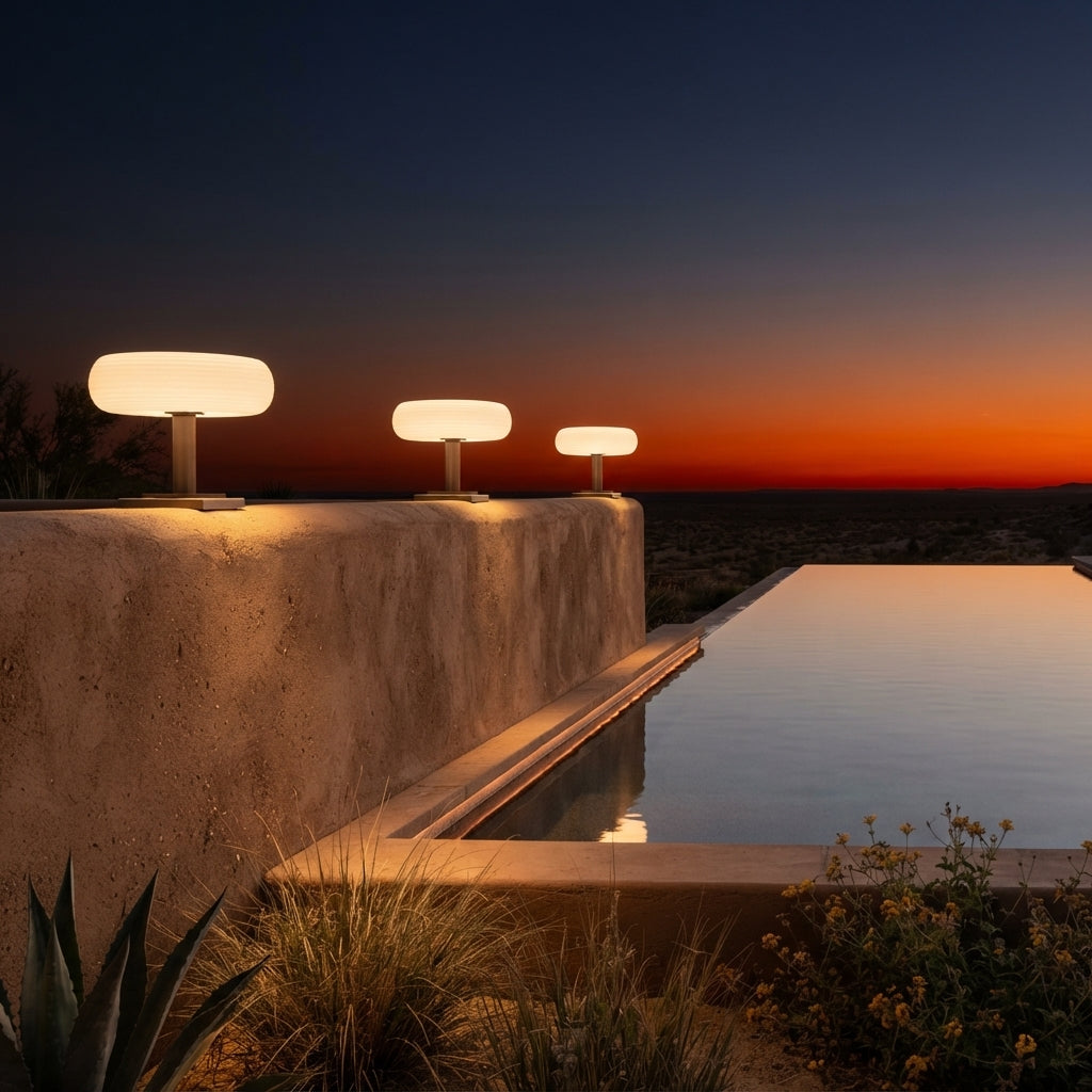 Solar Round Post Light - Black or White Die-Cast Aluminum Dome Cap Lamp with Cool or Warm White LEDs, Sold Single or in 2 to 8-Packs