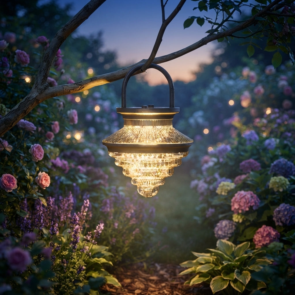 Cordless Hanging Lantern - Aluminum Alloy and Acrylic Solar and USB Light with 3000K, 4000K and 6000K Settings, IP65 Rated for Camping