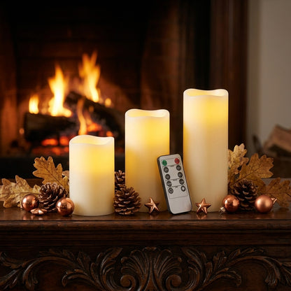 Flameless LED Candles with Remote - Flickering Waterproof Candle Sets in 24 to 144 Packs with Timer Control for Weddings, Venues and Mantels