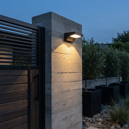 Outdoor Wall Washer Light - 24W Dual-Color Black Aluminum Spotlight with a 360 Degree Rotatable Head and IP65 Rating for Gardens