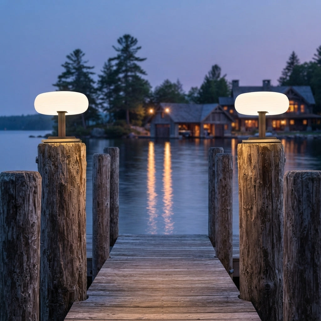 Solar Round Post Light - Black or White Die-Cast Aluminum Dome Cap Lamp with Cool or Warm White LEDs, Sold Single or in 2 to 8-Packs