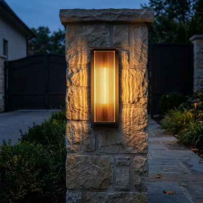 Porch Sconce Modern Wall Light - Industrial Acrylic and Metal Bar in 20.1, 26.8 or 47.2 Inch Lengths, Solar or Hardwired, for Entryways