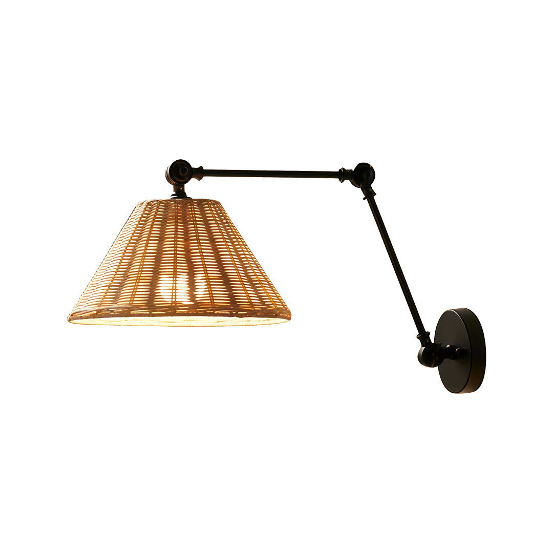 Black Swing Arm Wall Sconce Vintage Wabi-Sabi Wall Light