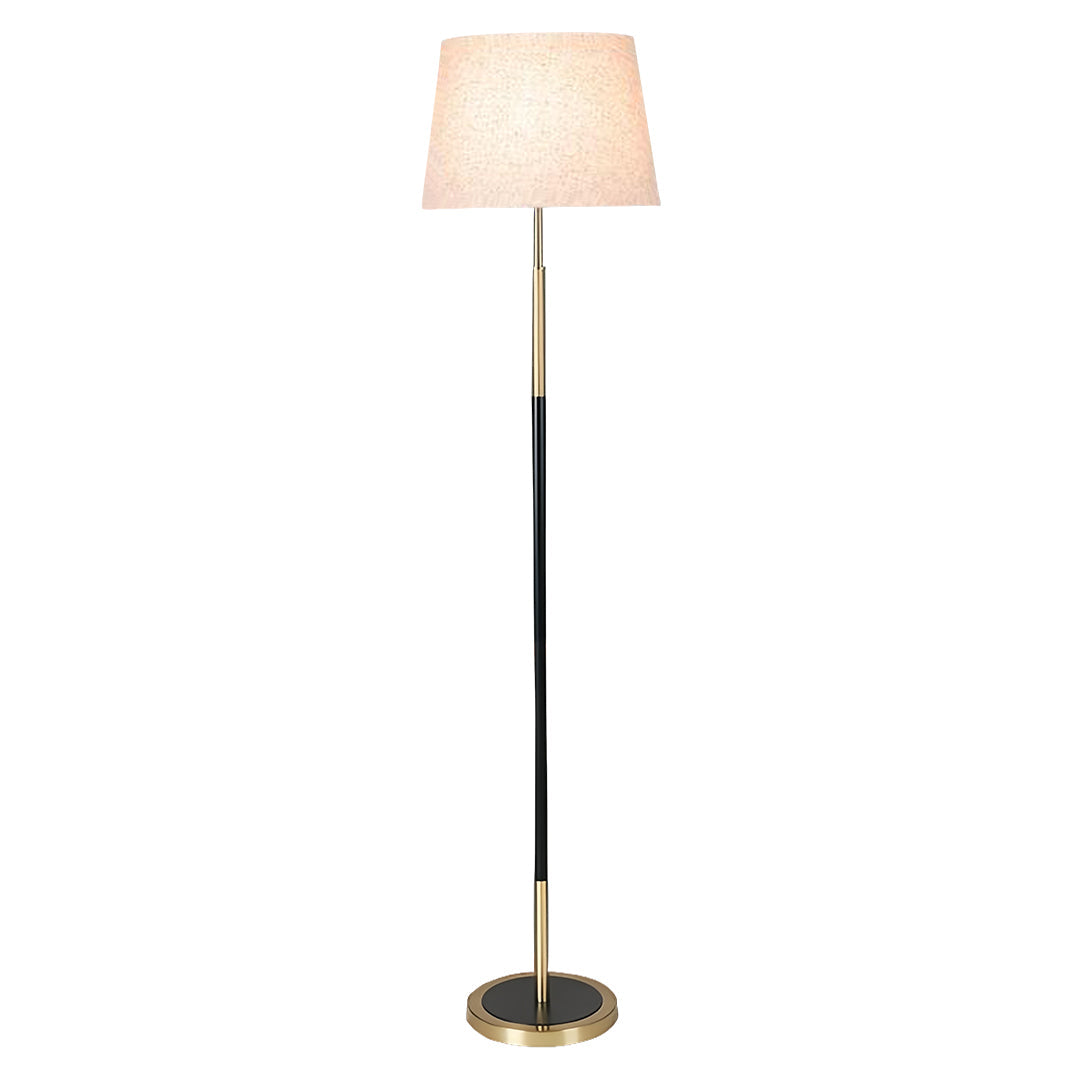 Vintage Wrought Iron Floor Lamps Country Style Fabric Shade Light