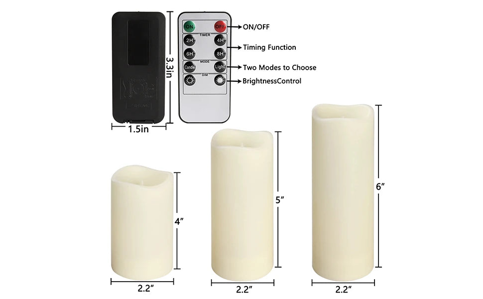 Flameless LED Candles with Remote - Flickering Waterproof Candle Sets in 24 to 144 Packs with Timer Control for Weddings, Venues and Mantels