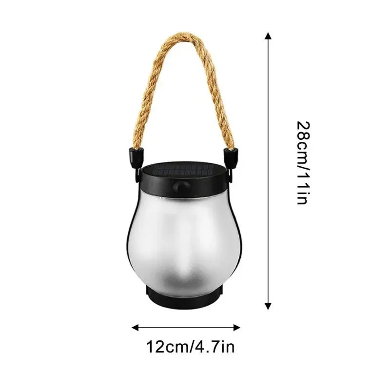 Solar Camping Lantern - 800 Lumen White Light and Flame Mode with 1200mAh Battery, USB Charging and IPX4 Build for Tents and Power Cuts