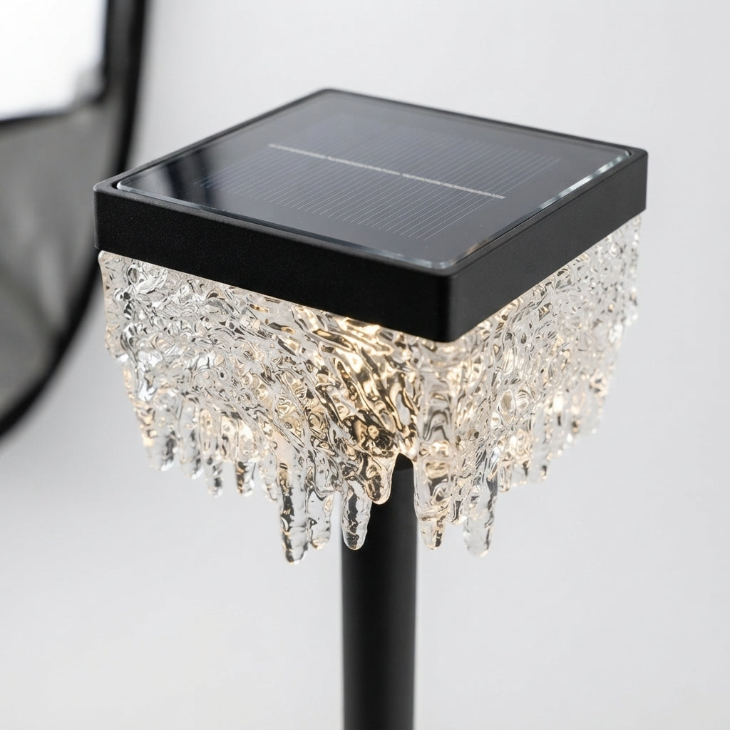 Square Landscape Light - Black Acrylic and Stainless Steel Ground Light for Courtyard and Patio Beds, Sold Single or in 2 to 8-Pack Sets