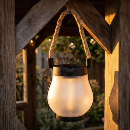 Solar Flame Camping Lantern - 22 LED Flame Effect Light with Solar and USB Charging and IPX4 Rating for Camping, Patio and Power Cuts