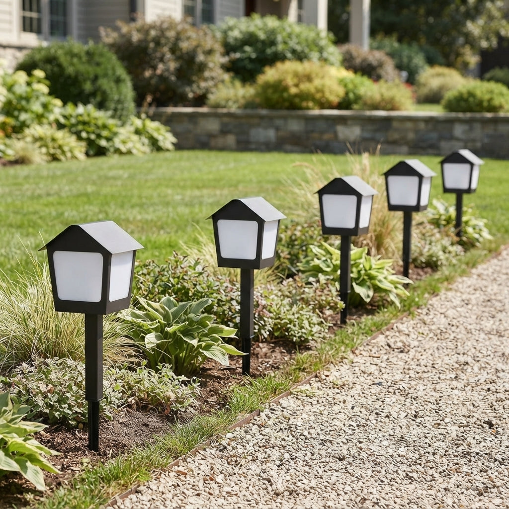 Modern Post Light - Stainless Steel and Acrylic Column Lamp with Solar or Hardwired Power in 7.87 to 15.75 Inch Diameters for Patios