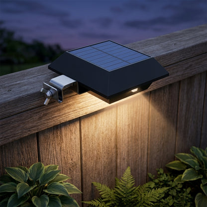 Square Solar Wall Light - Aluminium Alloy and PC Sconce in White or Black with Cool or Warm White LED for Courtyard, Patio and Entryways