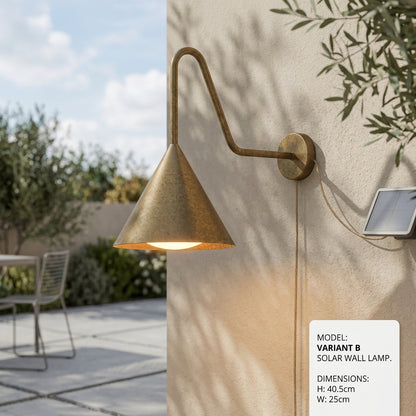 Solar Modern Wall Sconce - Minimalist Acrylic and Metal Light in Gray Black or Gold, 9.84 to 17.8 Inch Diameters, for Courtyard and Patio