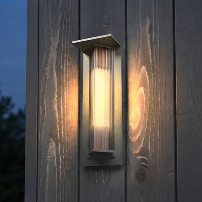 Sconce Vintage Lantern Wall Light - Black Aluminum and Glass Porch Lantern in 11.8 or 20.1 Inch Sizes, Solar or Hardwired, Single to 8-Pack