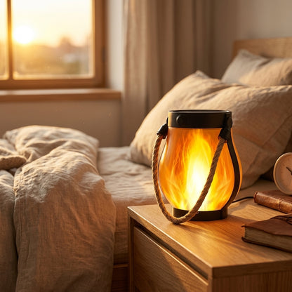 Solar Camping Lantern - 800 Lumen White Light and Flame Mode with 1200mAh Battery, USB Charging and IPX4 Build for Tents and Power Cuts