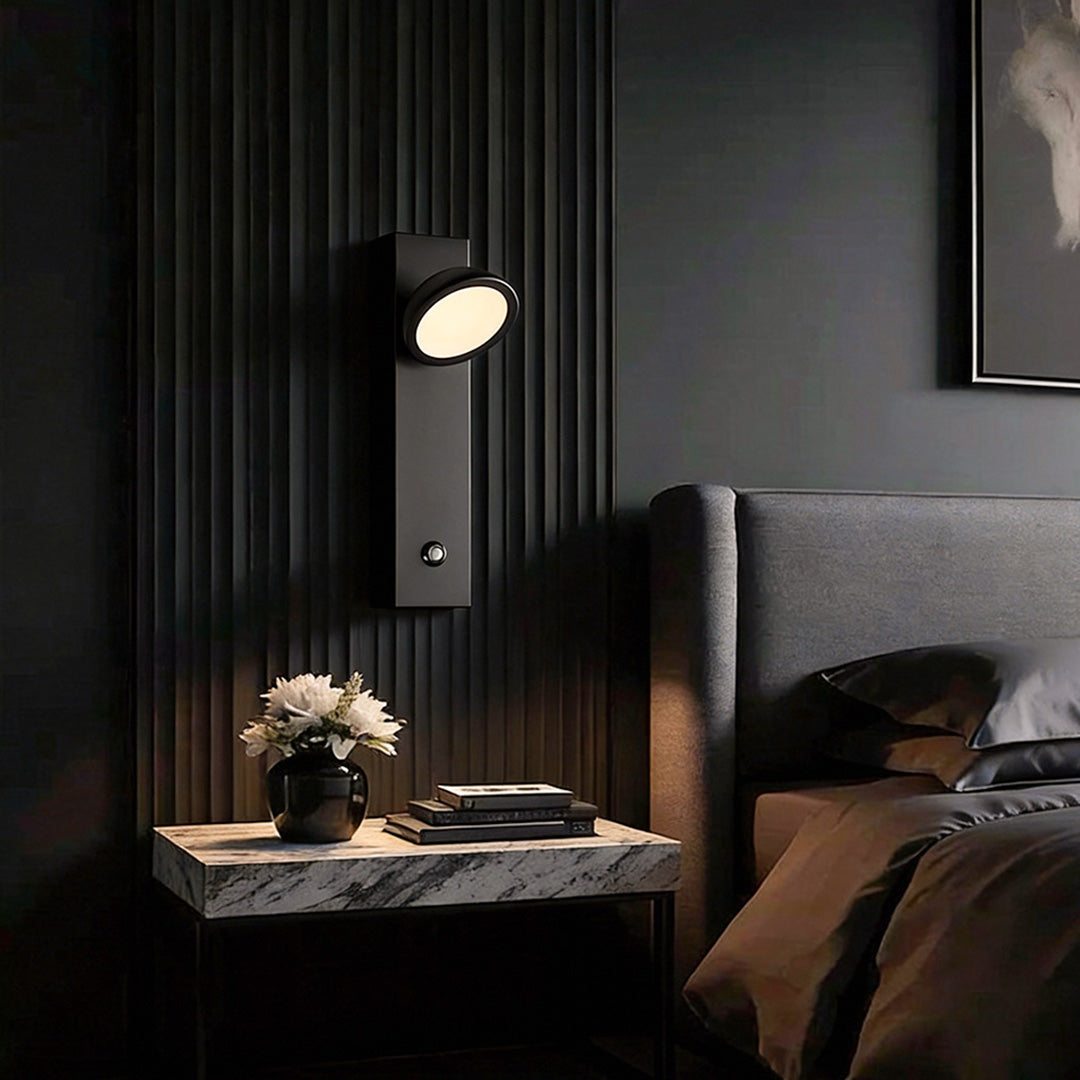 Accent Wall Lamp Rotatable Modern Black Metal Lamp
