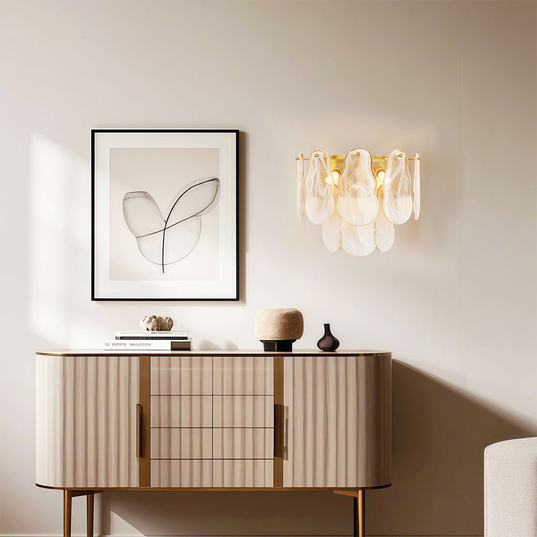 Art Deco French Luxury Glass Wall Sconce