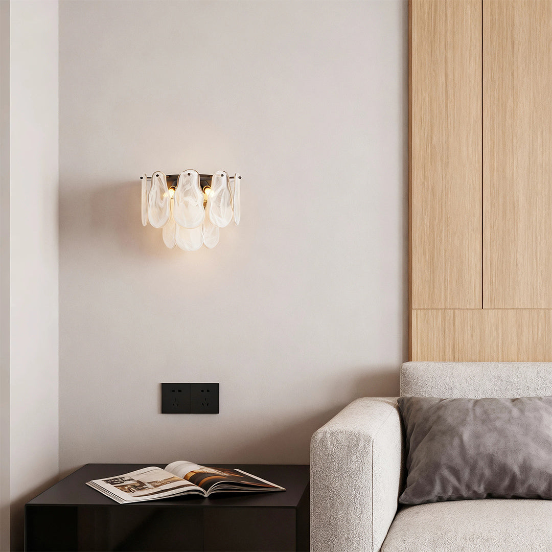 Art Deco French Luxury Glass Wall Sconce