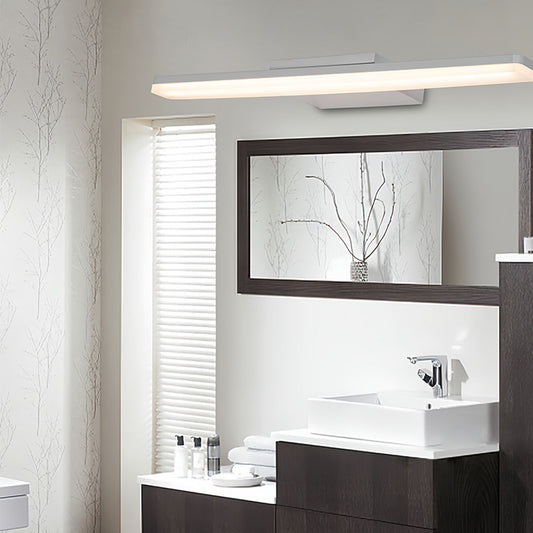 White Bathroom Vanity Light Minimalist Acrylic Contemporary Wall Light