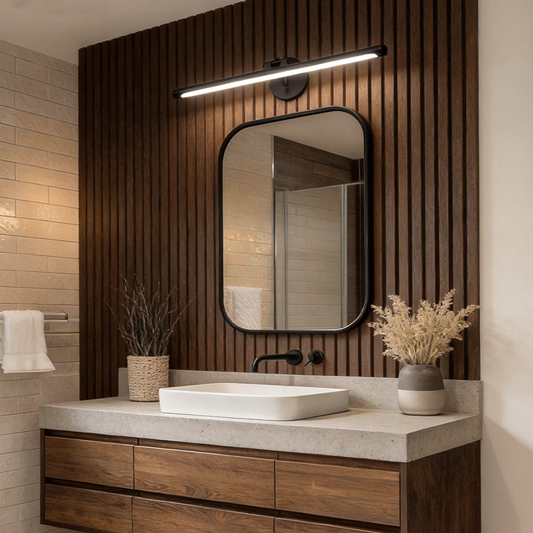 Bathroom Vanity Strip Lights Modern Rotating Copper Light