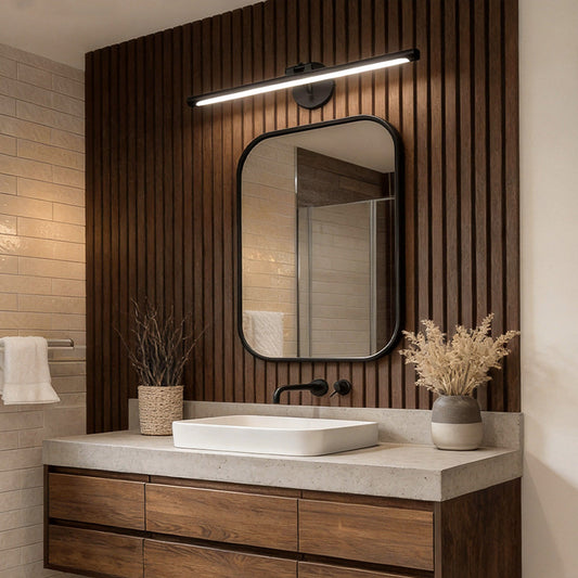 Bathroom Vanity Strip Lights Modern Rotating Copper Light