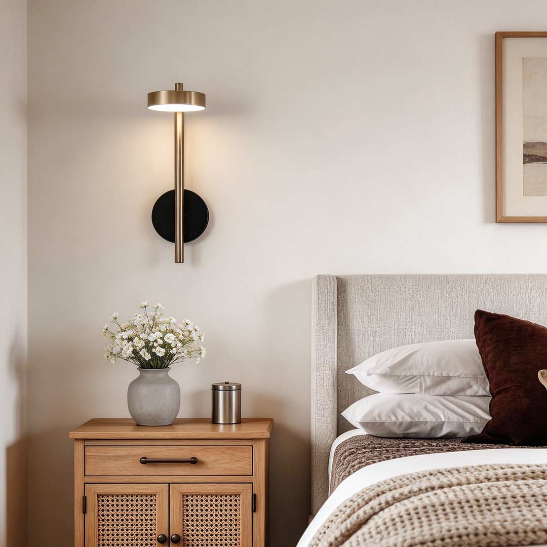 Bedside Lamps for Wall Adjustable LED Luxury Metal Light