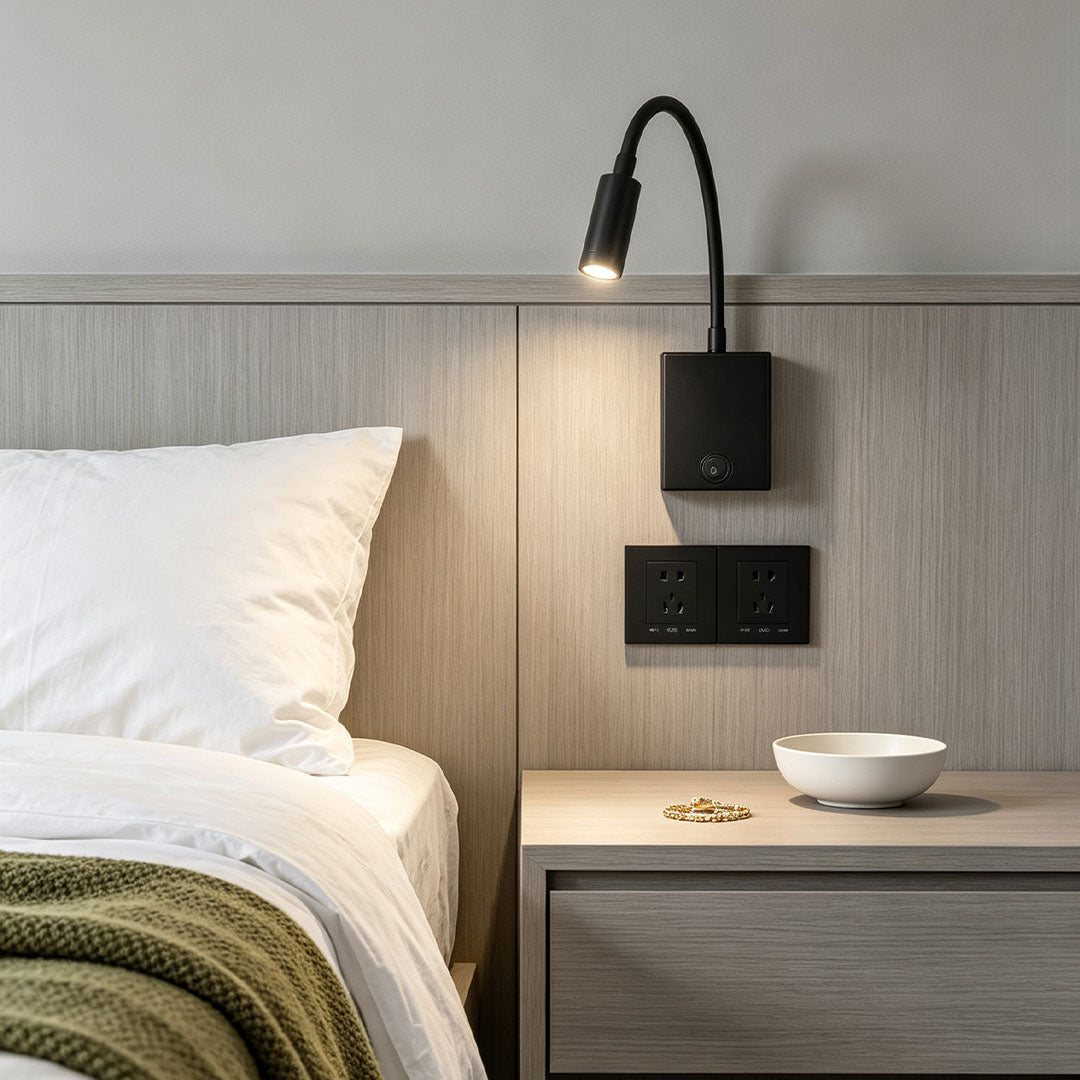 Bedside Reading Wall Lights Creative Black Metal Lamp