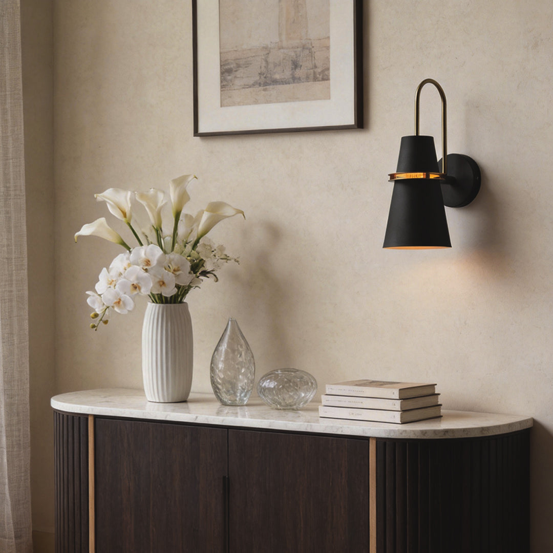 Cone Wall Lamp White Modern Creative Iron Design Light