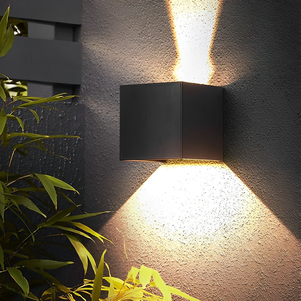 Black Waterproof Square Up Down LED Lighting Exterior Porch Lights