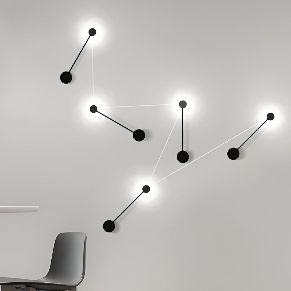 Black Wall Light Modern LED Straight Line Right Angle Light