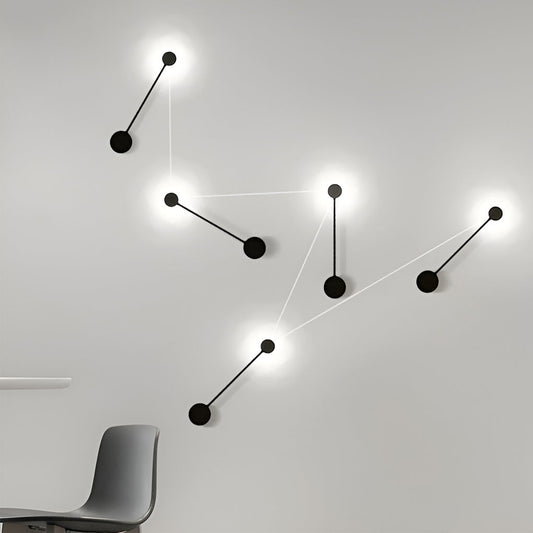 Black Wall Light Modern LED Straight Line Right Angle Light